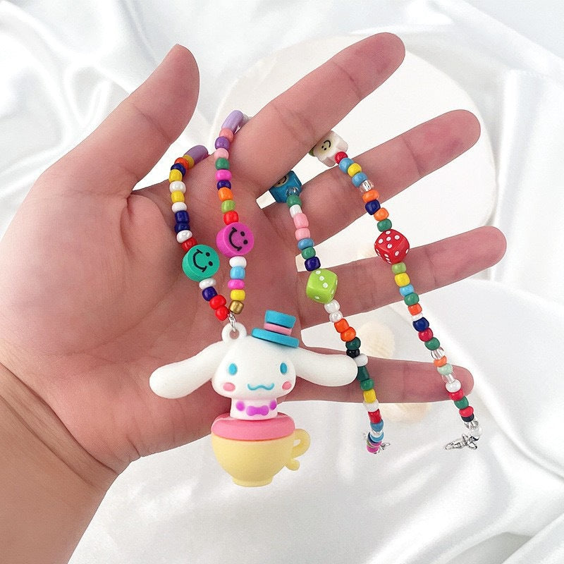 Hip Hop Dice Smiley Face Clavicle Chain Necklaces