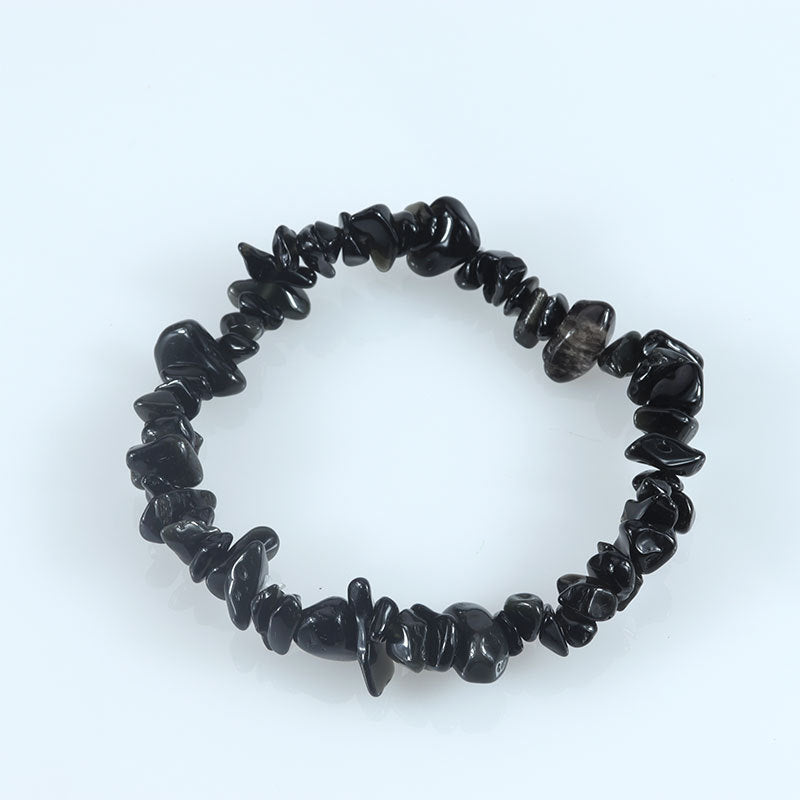 Natural Colorful Gravel Irregular Hand-woven Stretch Bracelets