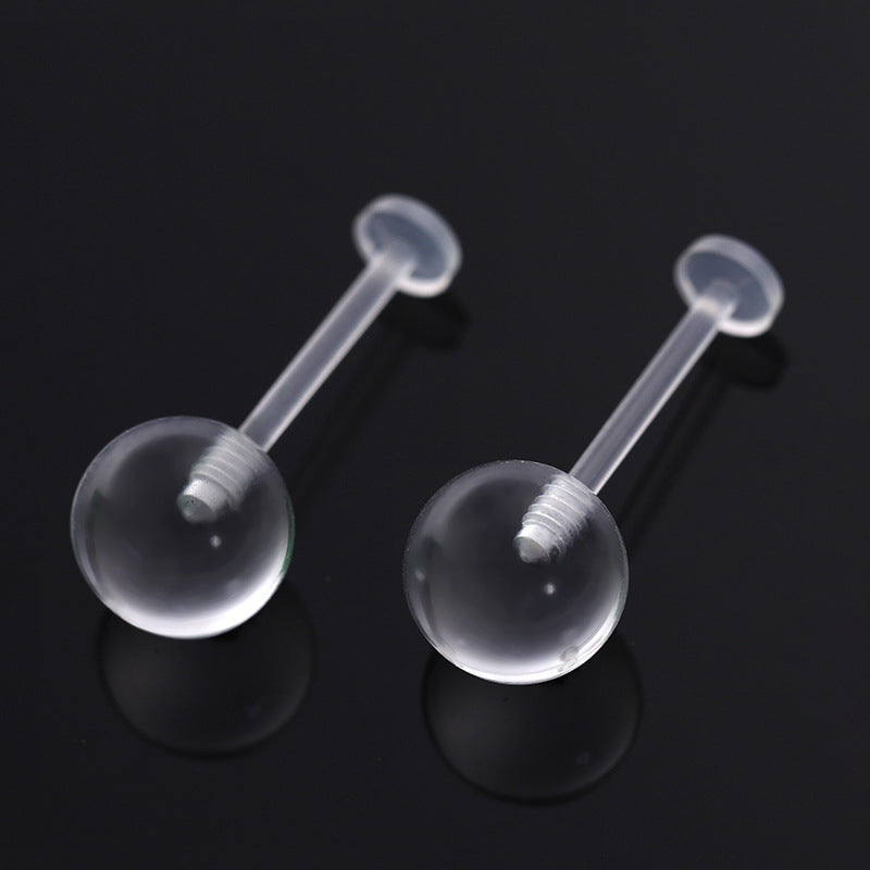 Straight Rod Ear Invisible See Through Needle Earrings