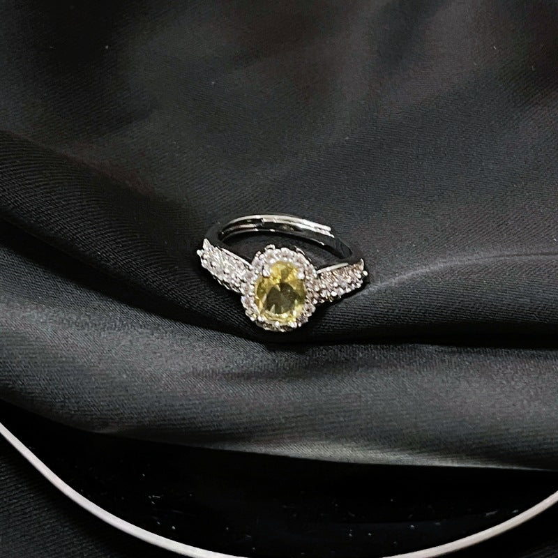 Light Luxury French High Sense Micro Inlaid Rings