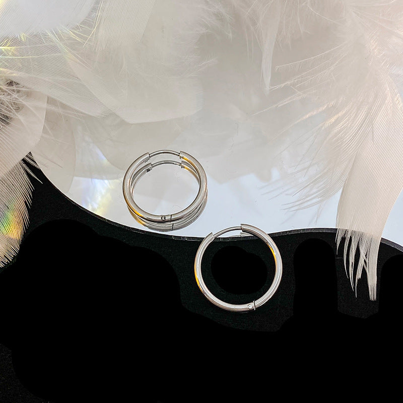 Women's Sier Simple Elegant Fashionable High-grade Niche Earrings