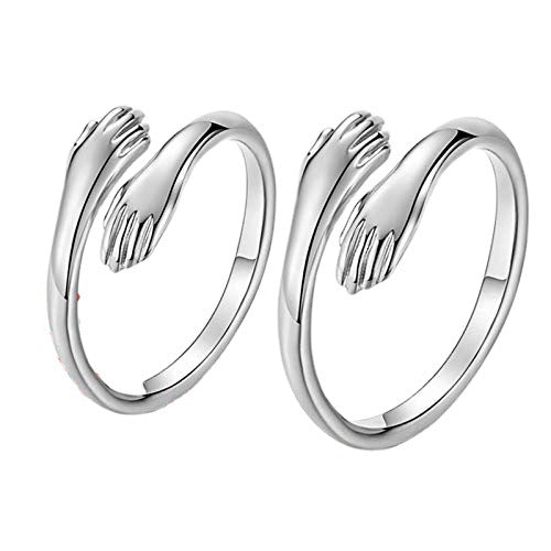 Women's Alloy Simple Hands Hug Opening Adjustable Rings