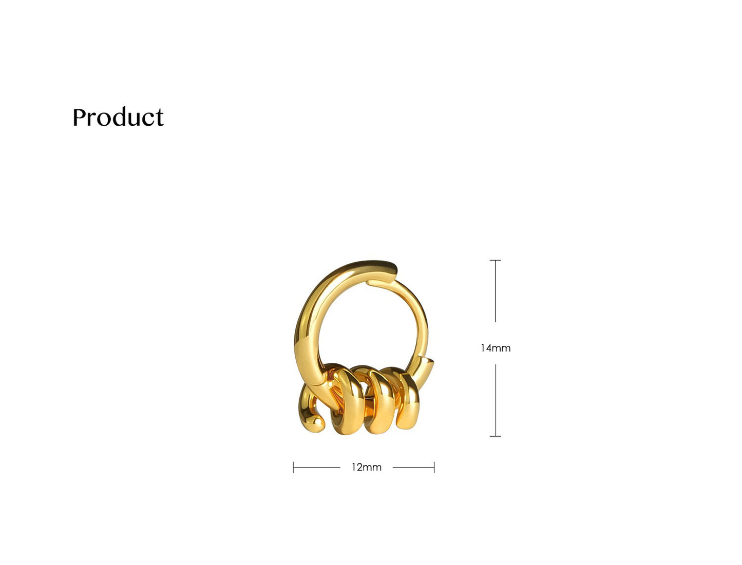 Water Drop Ear Clip Small Simple Earrings
