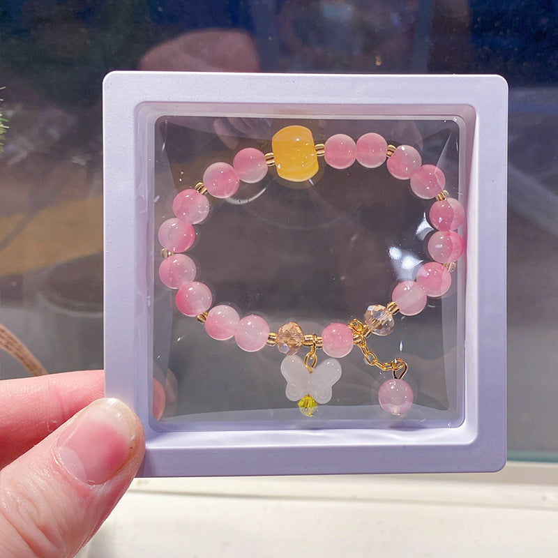 Children's Butterfly String Beads Cute Glaze Niche Bracelets