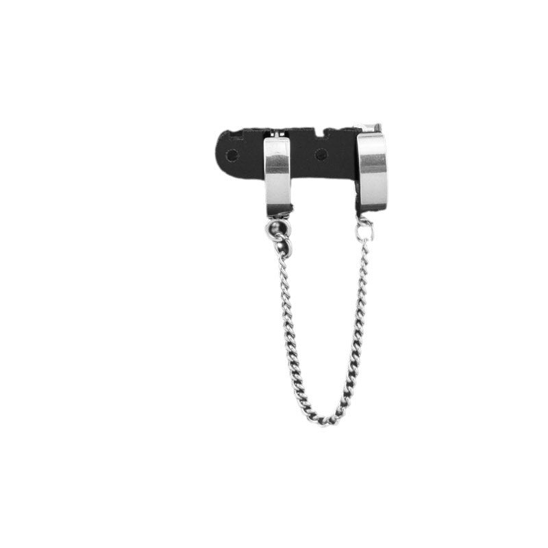Women's & Men's Fan Double Buckle Ear Chain Asymmetric Eardrops Earrings