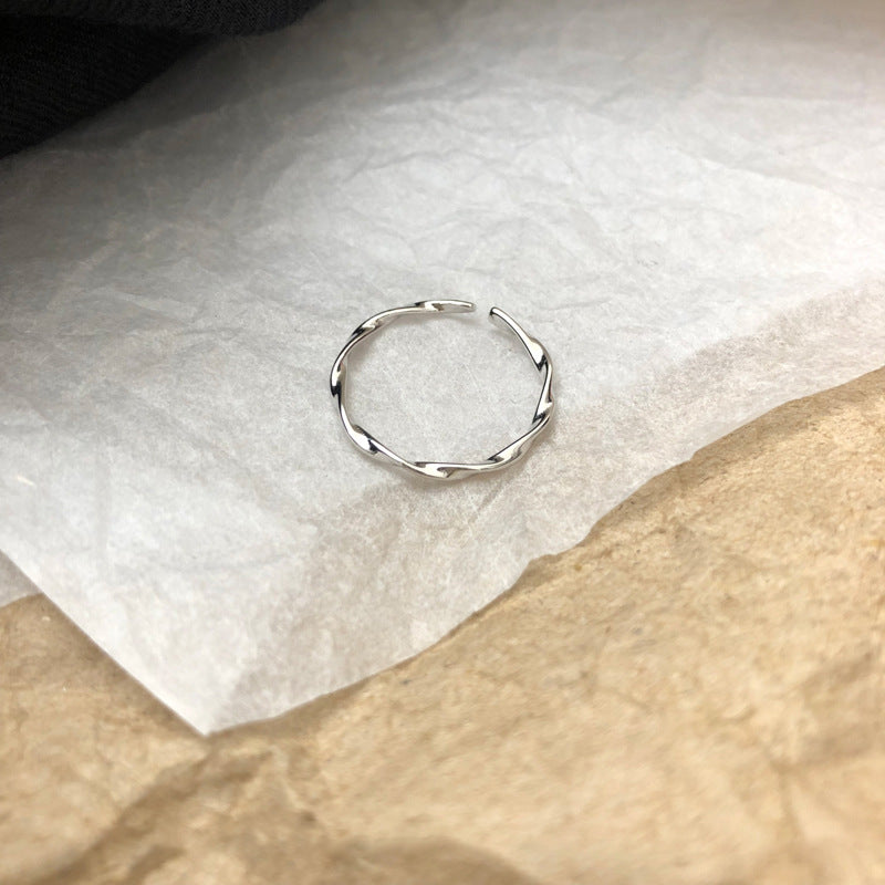 Cold Style Commuter Thin Corrugated Twist Index Rings