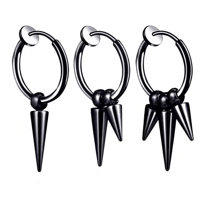 Spring Ear Clip Male Tassel Female Earrings