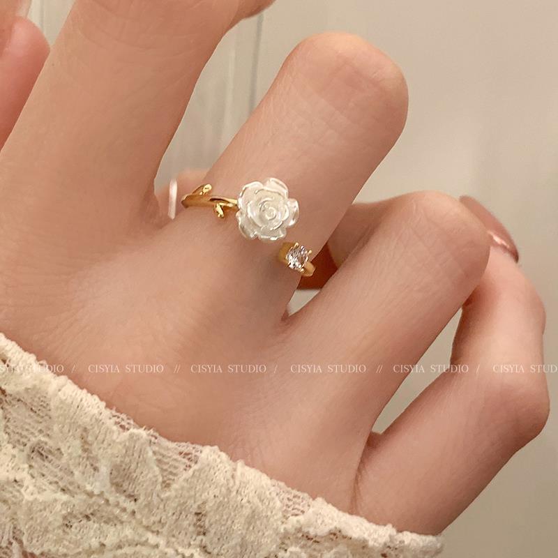 Female Opening Adjustable Design High-grade Zircon Rings