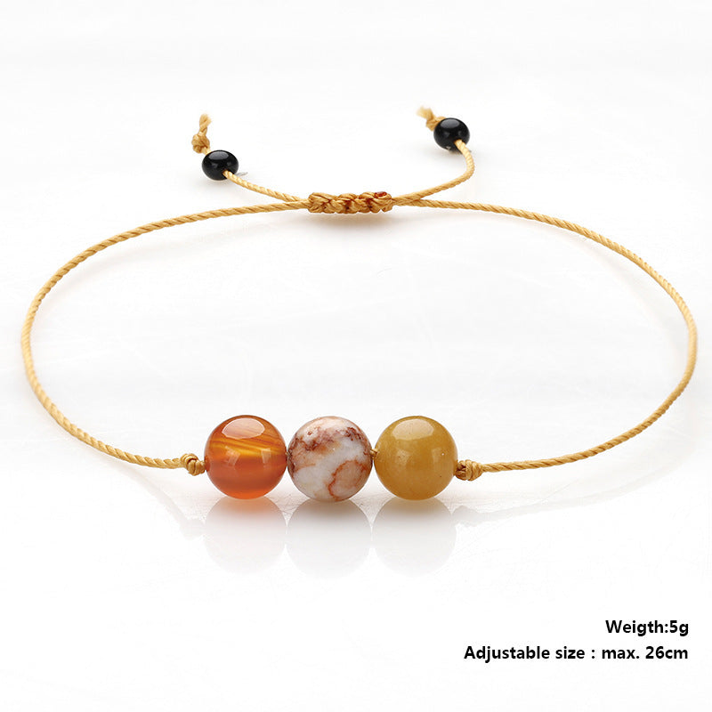 Women's Stone Imitated Beaded Fashion Handmade Weave Imitation Bracelets