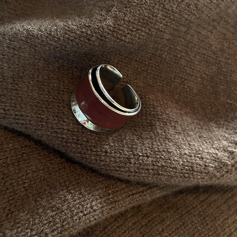 Design Chocolate Enamel Glaze Open French High Rings