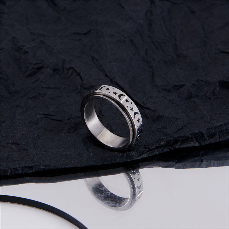 Women's & Men's Rotatable Fashion Retro Minority Design Sense Rings