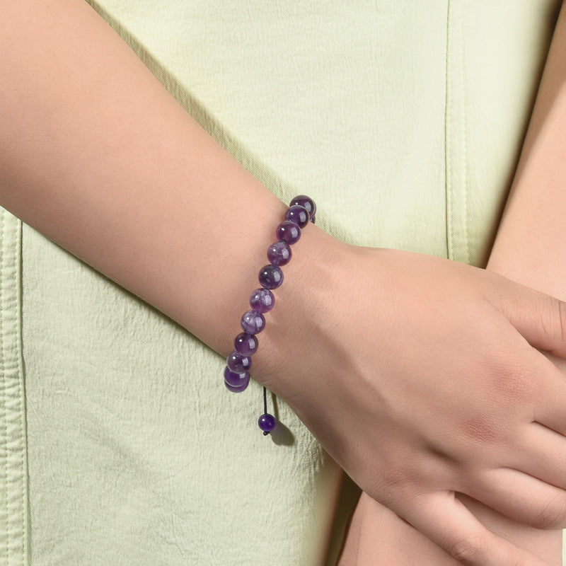 Ornament Hand-woven Amethyst Woven Geometric Agate Bracelets