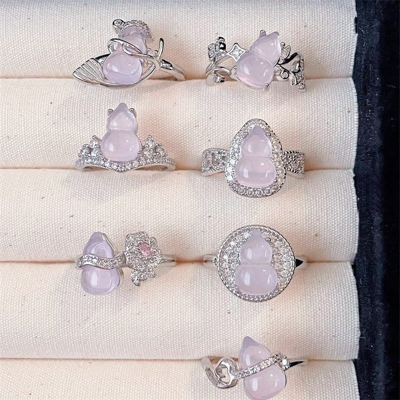 Women's Open With Diamond Design Light Luxury Unique Rings