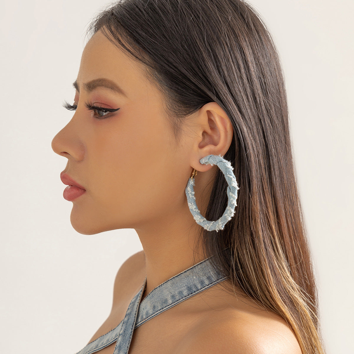 Ornament Simple Winding Round Design Tassel Graceful Earrings