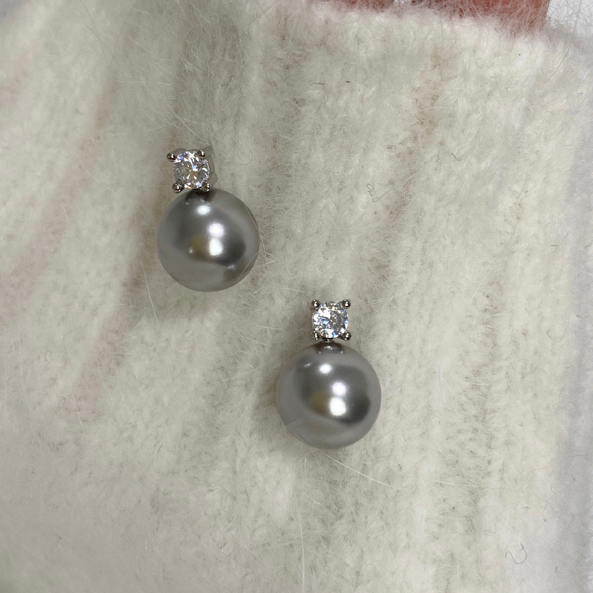 Women's Style High-grade Pearl For Sterling Sier Earrings