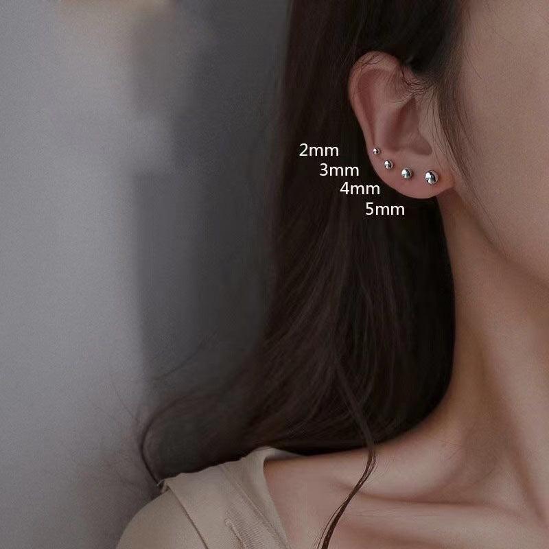 Women's Luxury Sterling Sier Bean-shaped Autumn Cold Wind Earrings