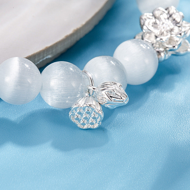 Opal Female Lucky Fortune Square Plate Light Bracelets