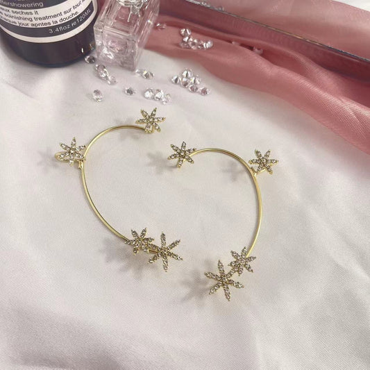 Fairy Flash Snowflake Ear Hanging Lin Earrings