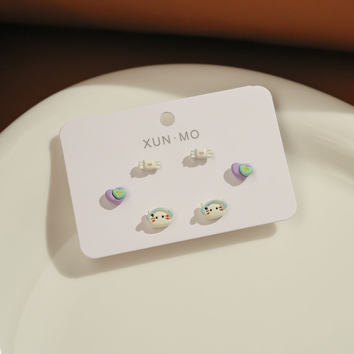 Children's Cute Sier Female Personality Small Animal Earrings