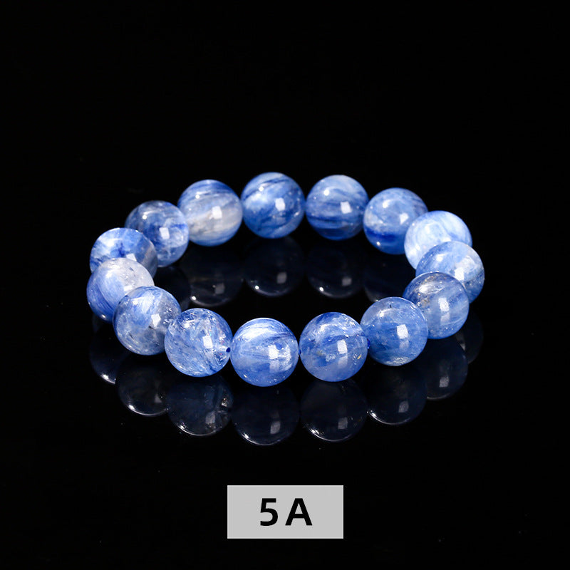 Women's & Men's Natural Brazil Blue Crystal Veet Round Beads Bracelets