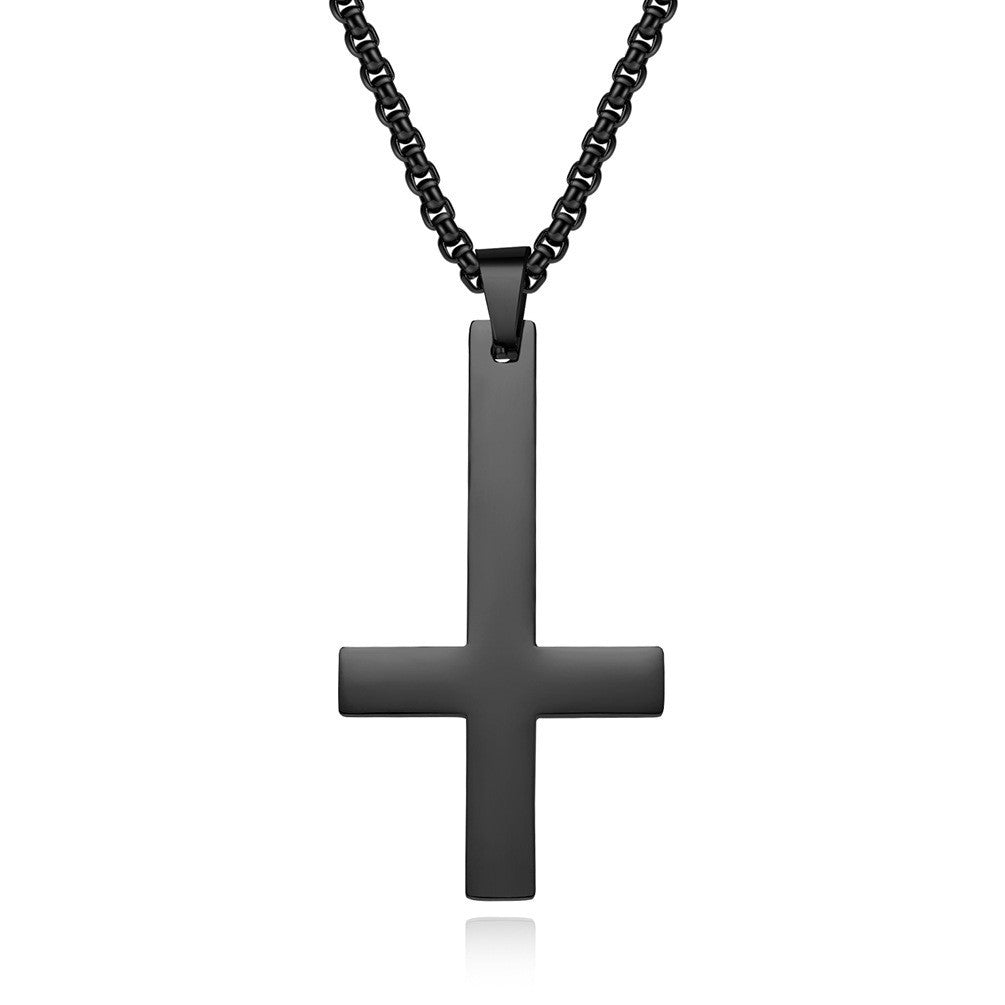 Ornament Stainless Steel Inverted Cross St. Pendants
