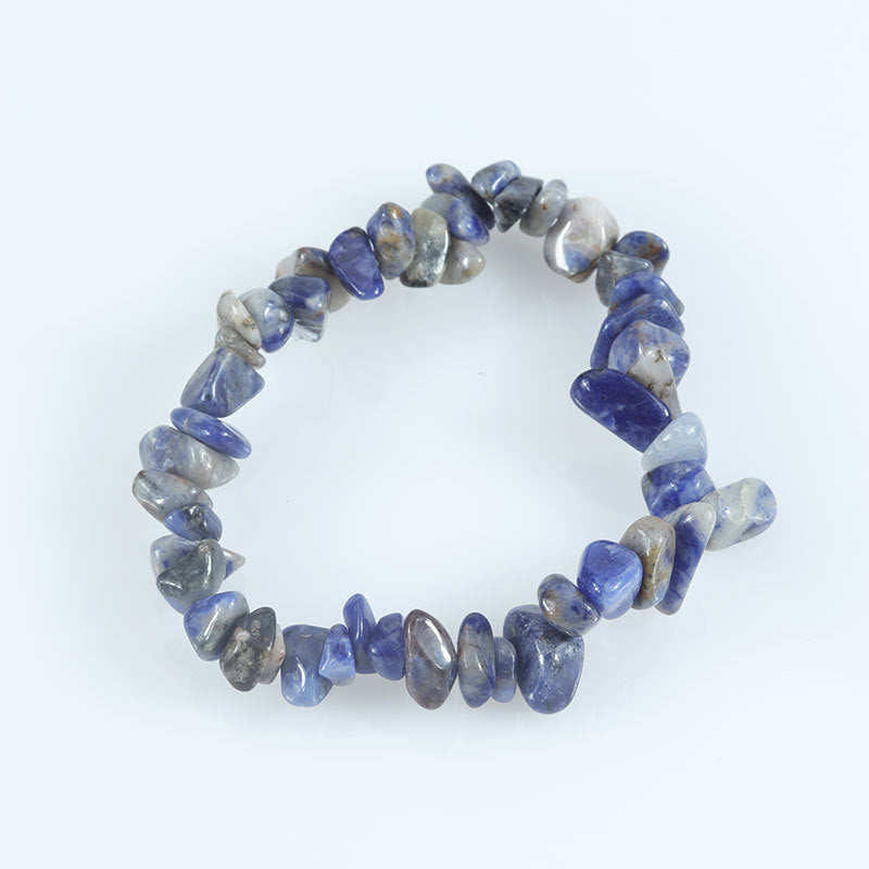 Natural Colorful Gravel Irregular Hand-woven Stretch Bracelets