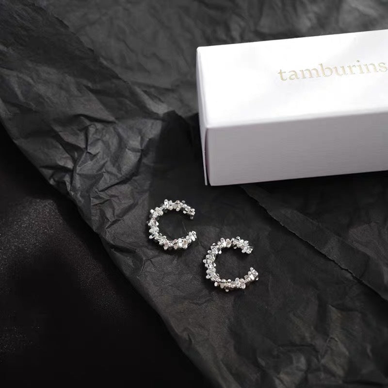 Cut Super Flash Pinion Ear Clip Earrings