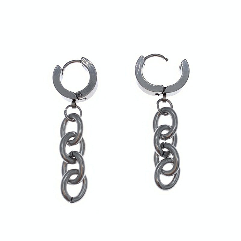 Hop Earless Stainless Steel Female Simple Cold Style Ear Earrings