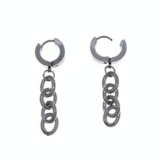 Hop Earless Stainless Steel Female Simple Cold Style Ear Earrings