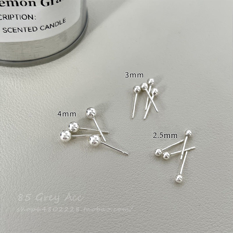 Women's Luxury Sterling Sier Bean-shaped Autumn Cold Wind Earrings