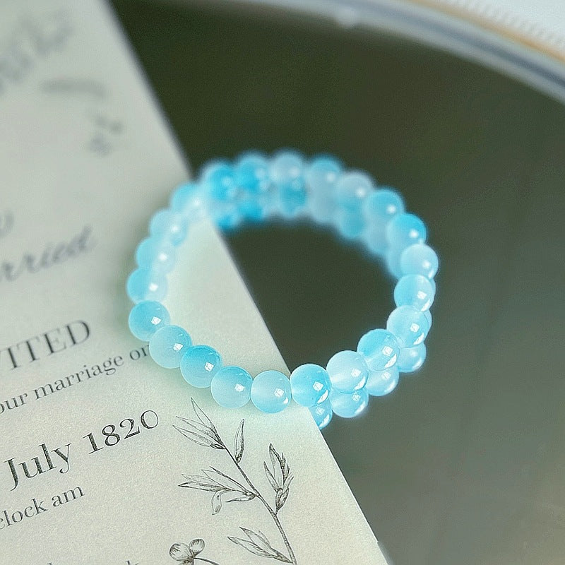 Purple Crystal Female Pliable Temperament Rosary Decompression Hand Bracelets