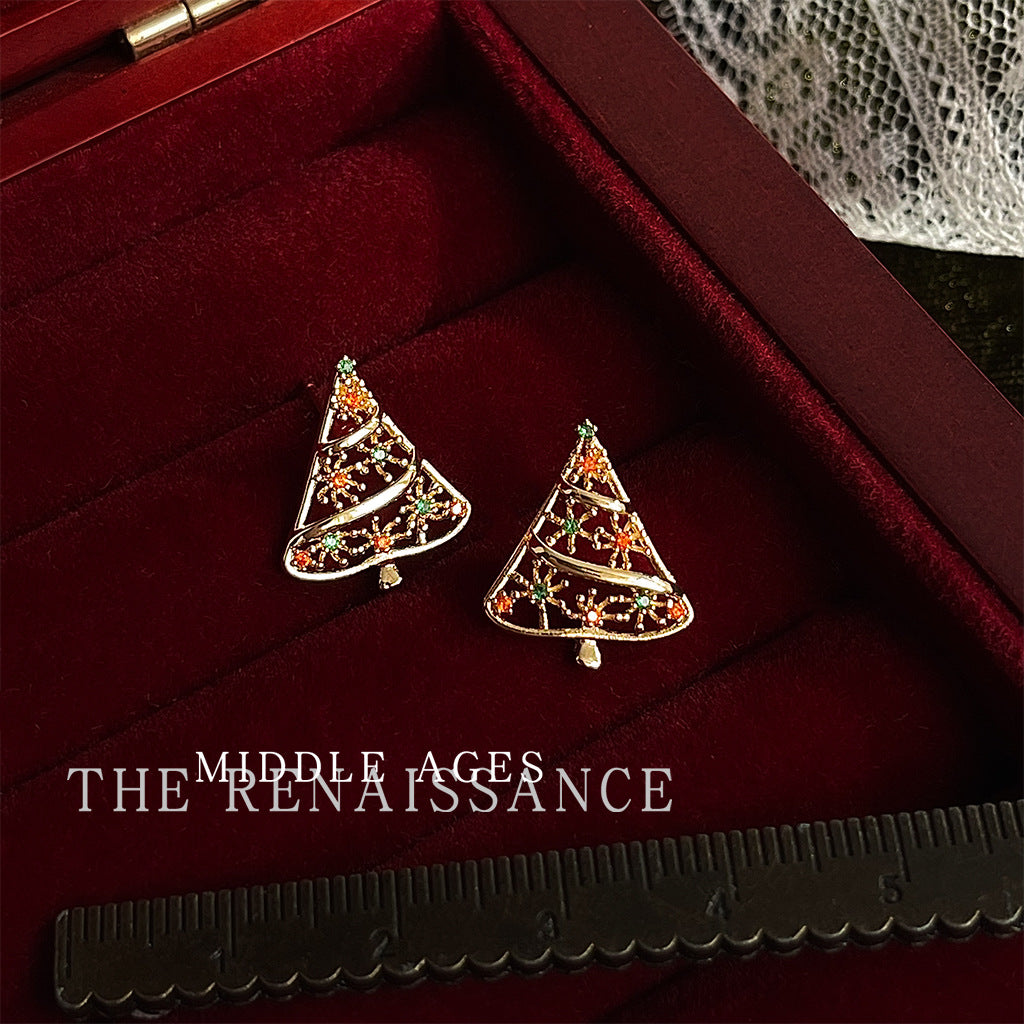 Limited Chinese Style Series Zircon Bell Bow Earrings
