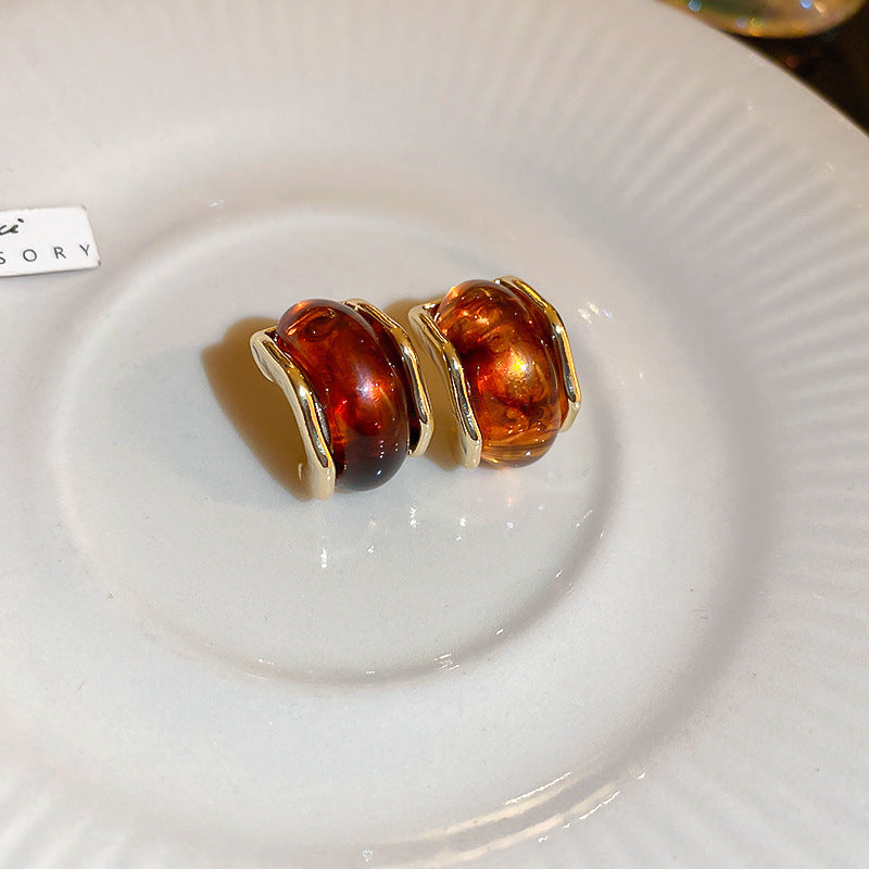 Women's Needle Shaped Metal Eardrop Design Fashion Earrings