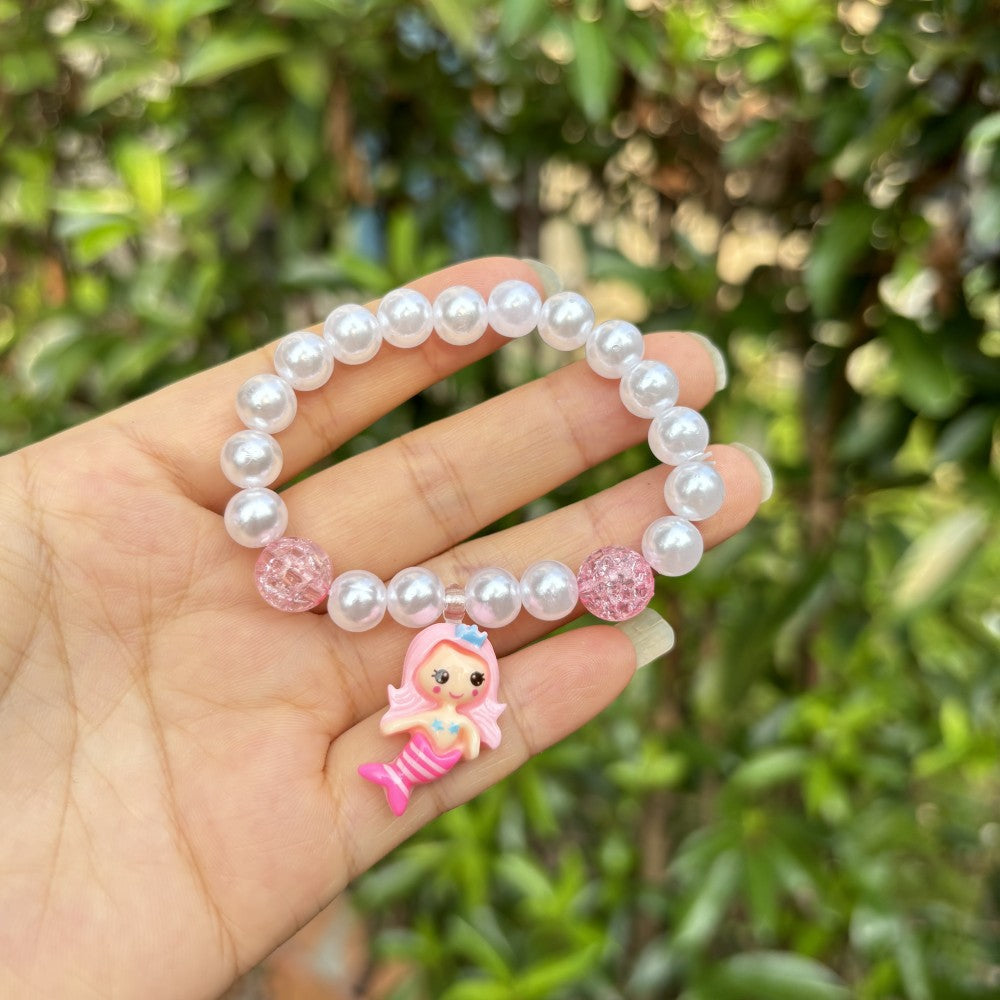Children's Cute Colorful Acrylic Beads Plastic Stringed Bracelets