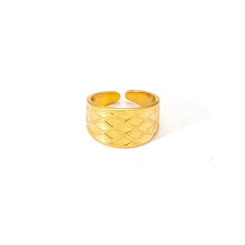 Leaf Love Polka Dot Knotted Titanium Rings