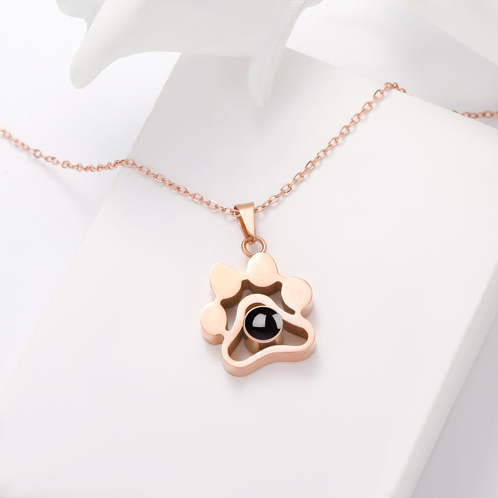 You Dog Palm Print Clavicle Chain Necklaces