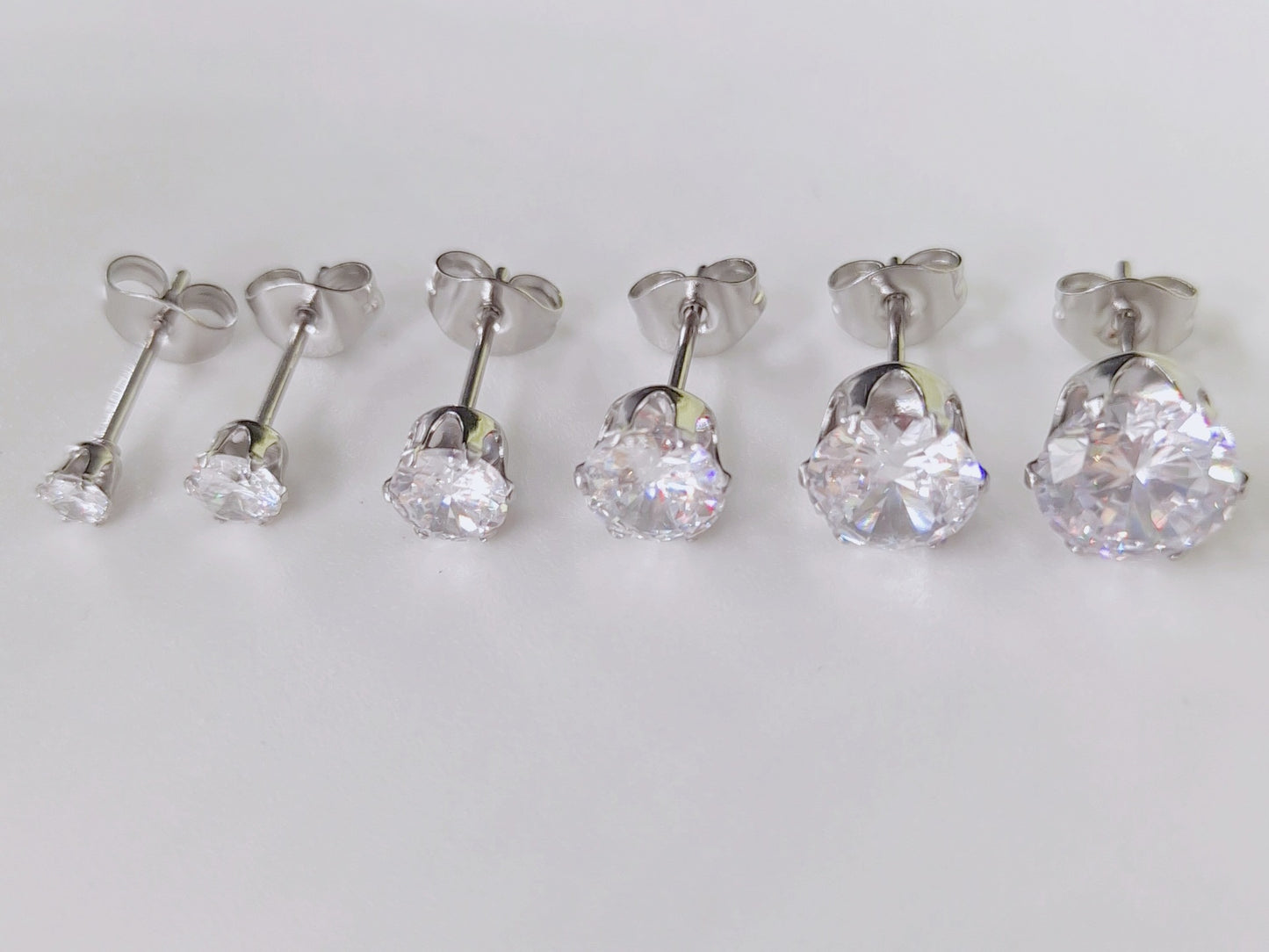 Women's & Men's Steel Stainless Zircon Ear Simple Earings Rings