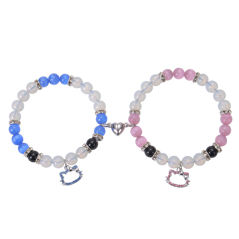 Spider Natural Opal Crystal Magnet Suction Bracelets