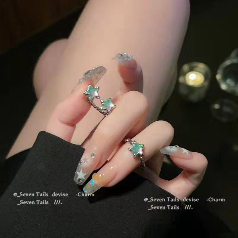 Luxury Minority Pentagram Female Design Sense Niche Rings