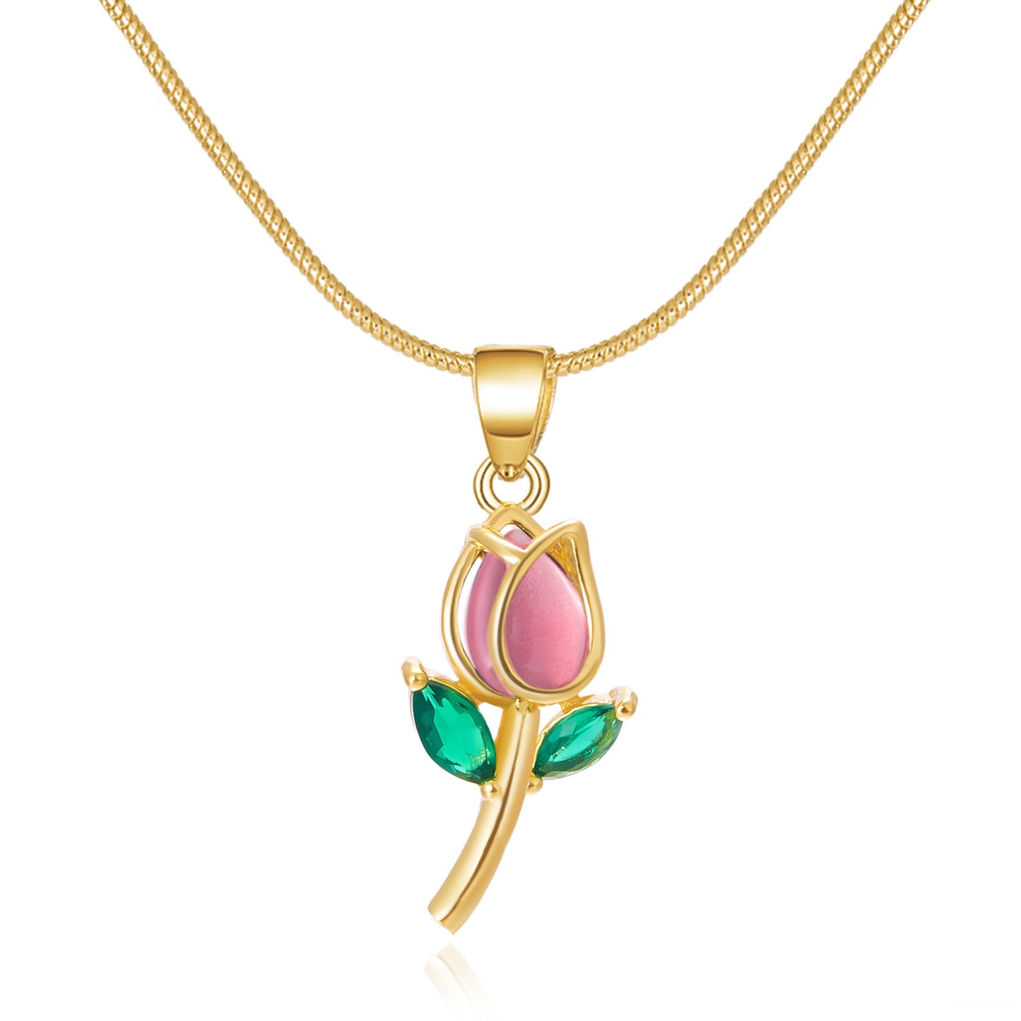 Women's Elegant Tulip Sweet Exquisite High-grade Flower Necklaces