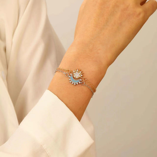 Women's Moon Sun Jeweled Popular Accessories Fashion Bracelets