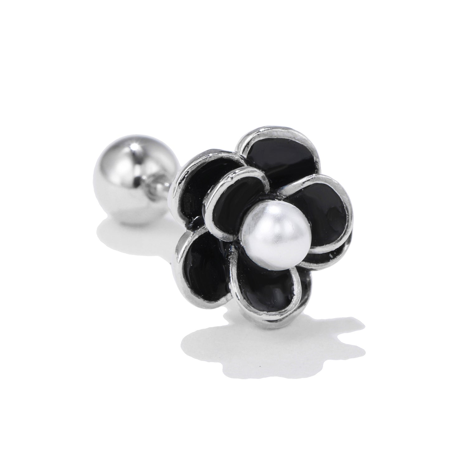Bone Nail Micro Inlaid Zircon Stainless Steel Rod Earrings