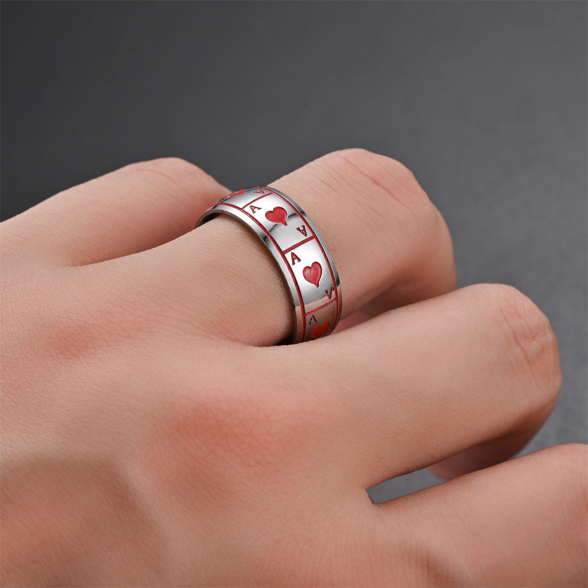 Black Peach Red Corrosion Oil Couple Rings