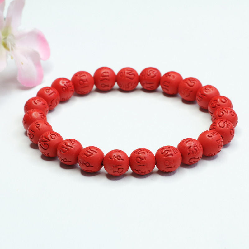 Words Proverbs Round Beads Mantra Red Bracelets
