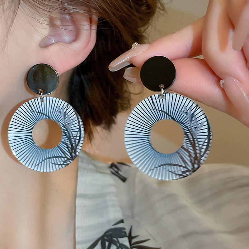Women's Chinese Style Series Fan Han Clothing Earrings
