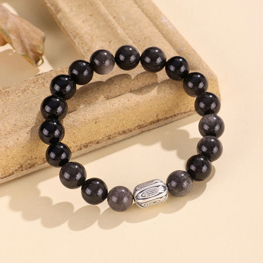 Chinese Block Stone Beaded Couple Female Bracelets