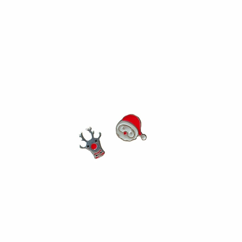 Women's Sier For Red Niche Design Christmas Earrings