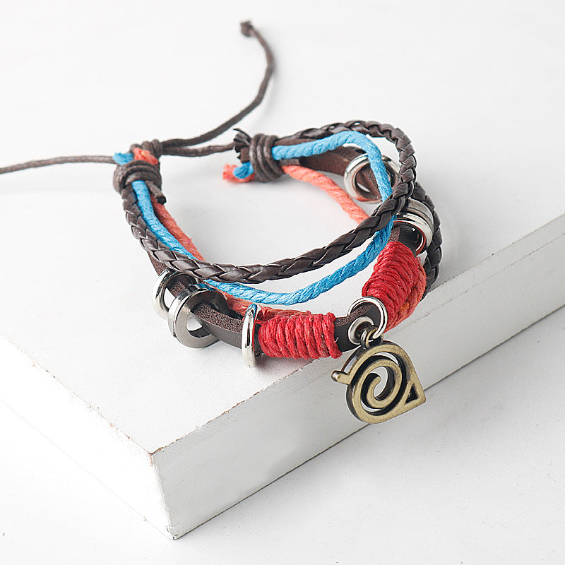One Piece Death Note Logo Leather Bracelets