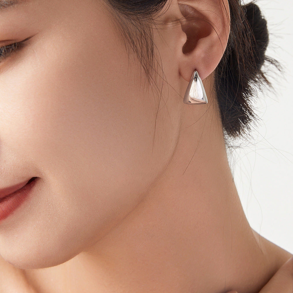 Geometric Triangle Titanium Steel Ear Special Interest Light Earrings