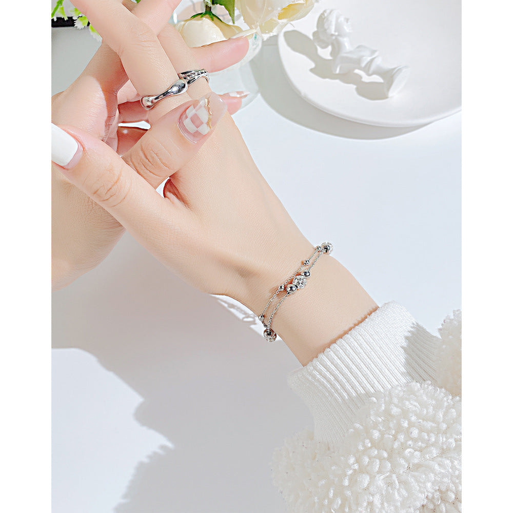 Layer Twin Titanium Steel Simple Fashion Bracelets